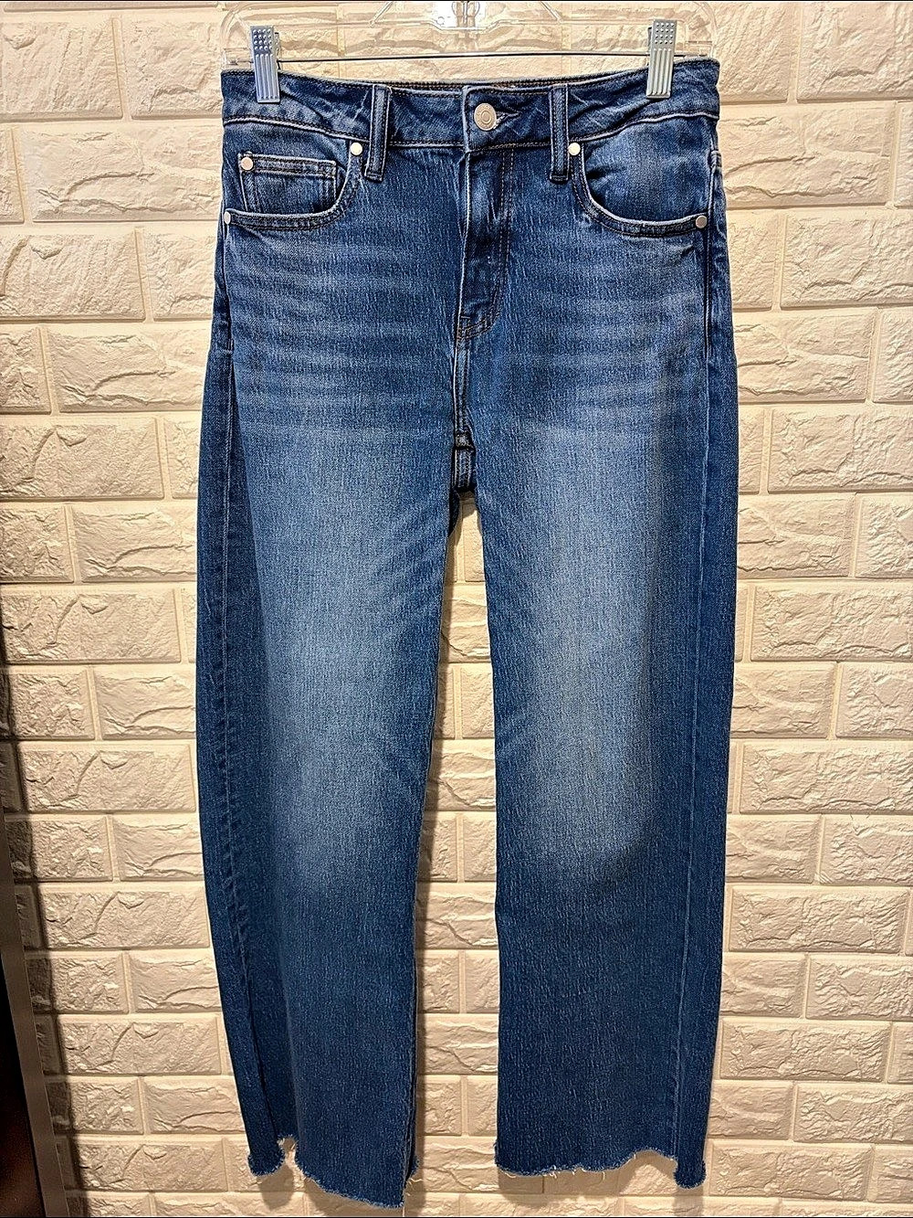 Quince Bella Stretch Wide Leg Jeans Straight Leg Organic Cotton Jeans Waist 26